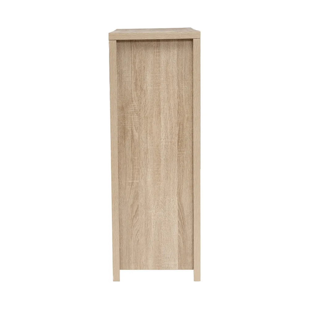 5 Spacious Drawers Tallboy, Oak Finish, Artiss MAXI