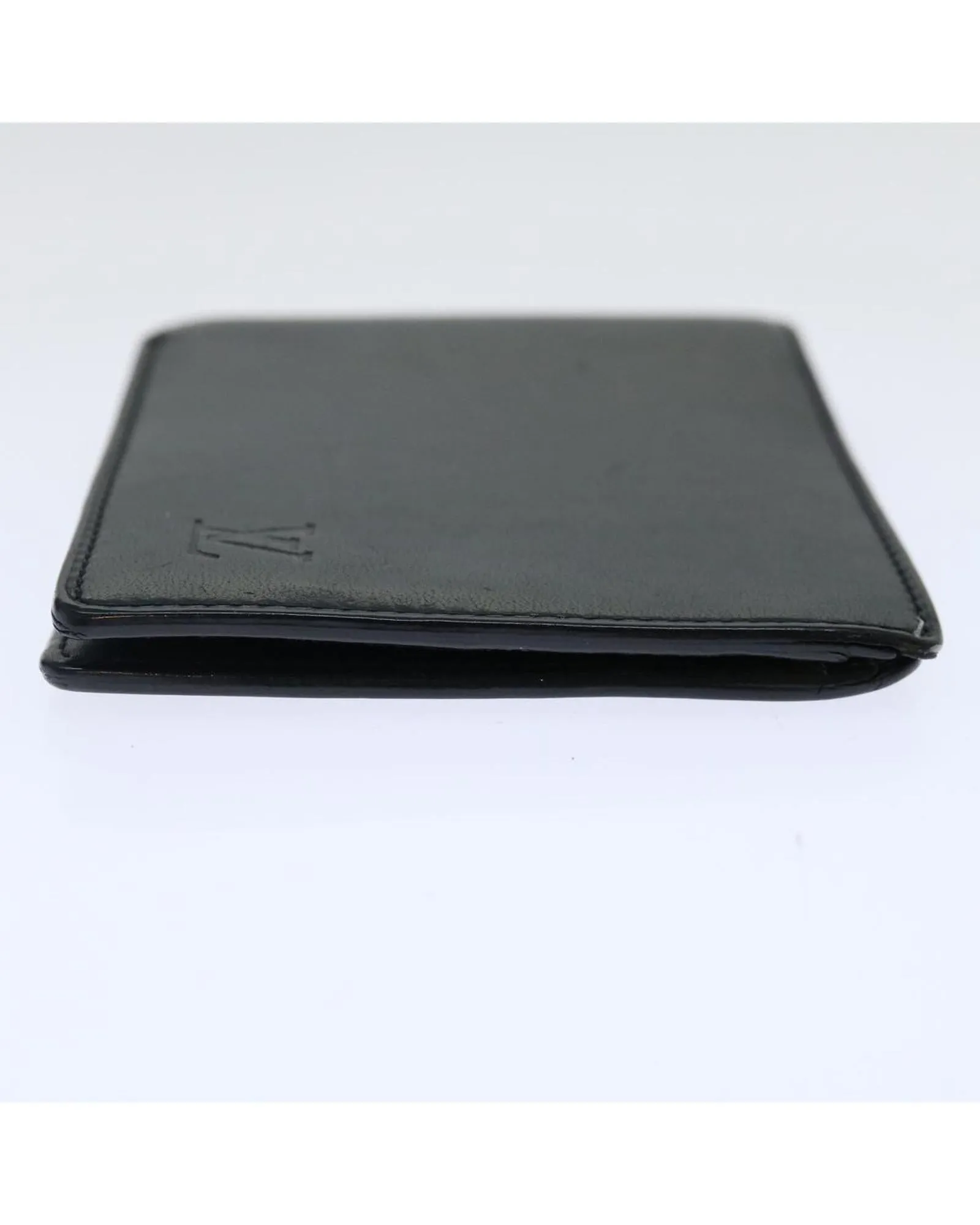 Black Leather Wallet with Multiple Pockets by Louis Vuitton