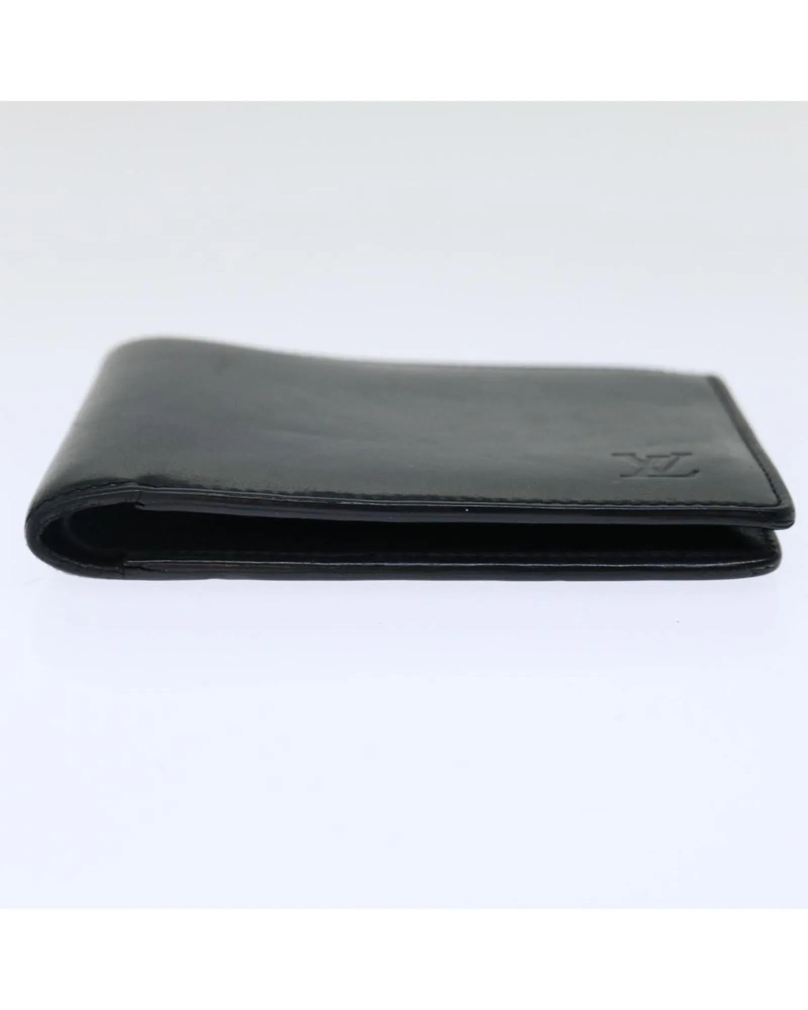 Black Leather Wallet with Multiple Pockets by Louis Vuitton