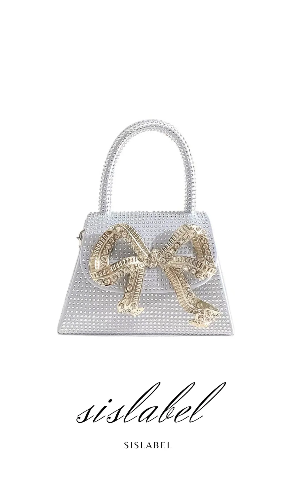 BOW EMBELLISHED MINI TOTE BAG