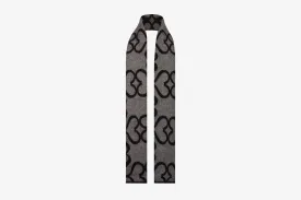 Cashmere Wool Strathberry Monogram Scarf - Black/Grey