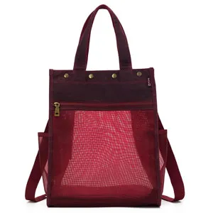 Della Q Maker's Tall Mesh Tote (with Scissor Pocket and Oh Snap Canvas Pouch)