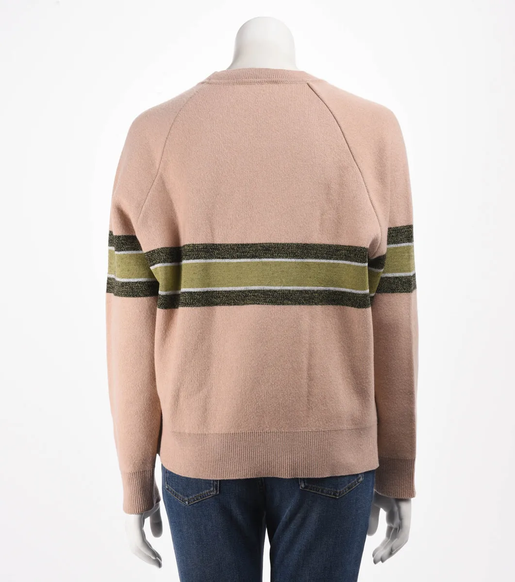 Dior Dusty Pink Cashmere Blend Fleurs Bibliques Sweater