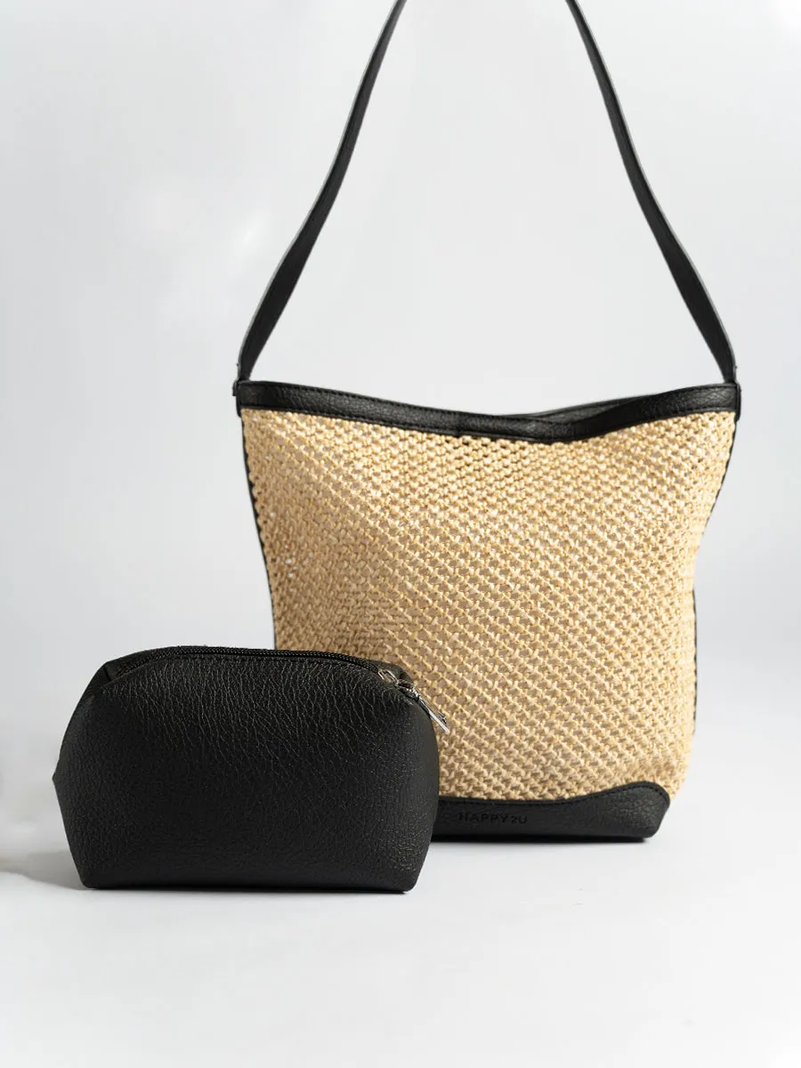 Felicia Raffia Tote Bag