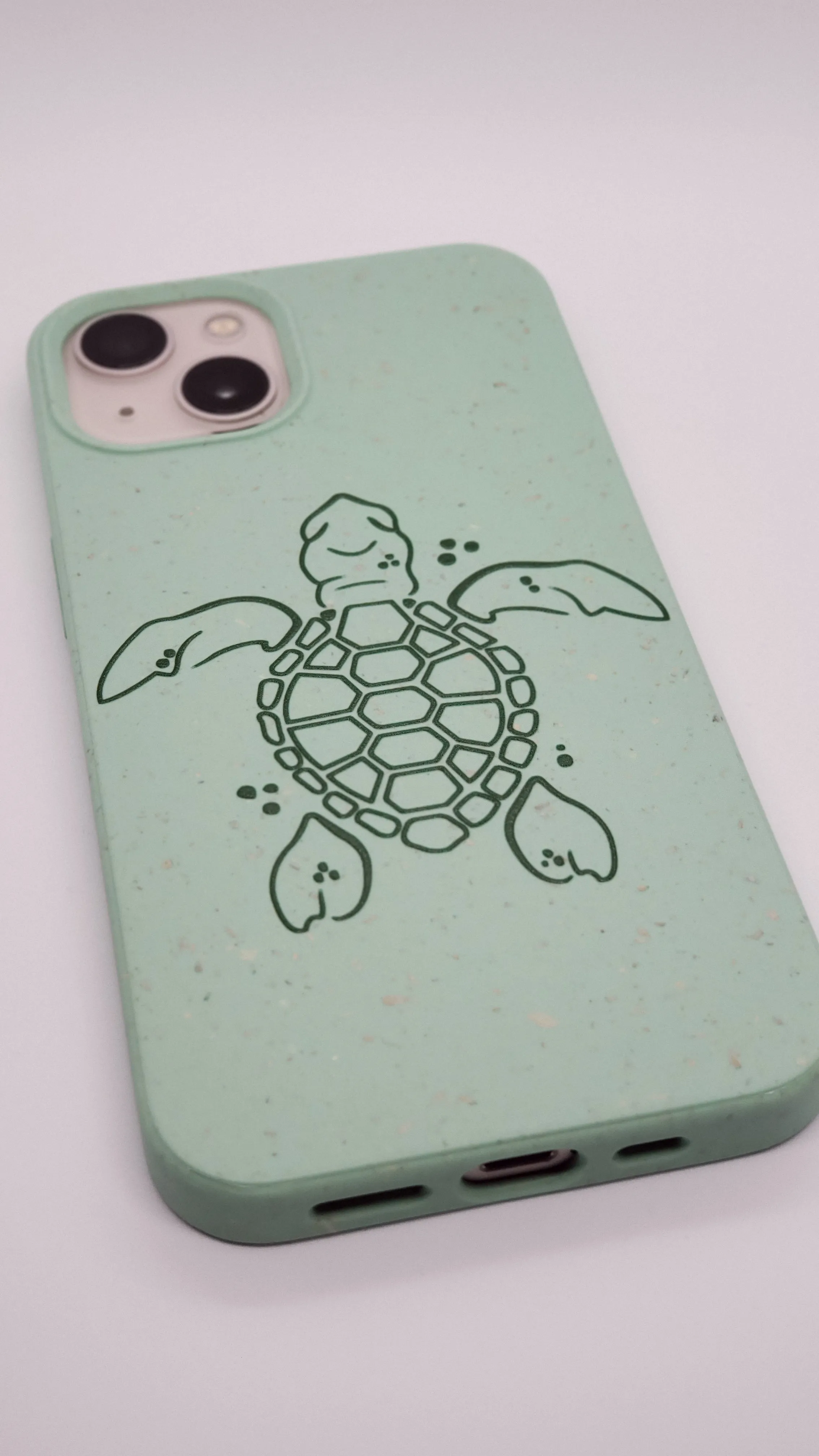 Green Ocean Turtle Biodegradable Compostable iPhone Case