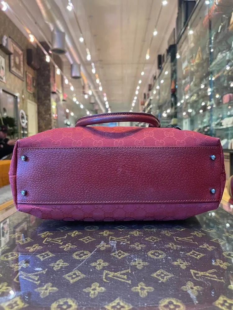 Gucci GG Red Mini Boston Handbag