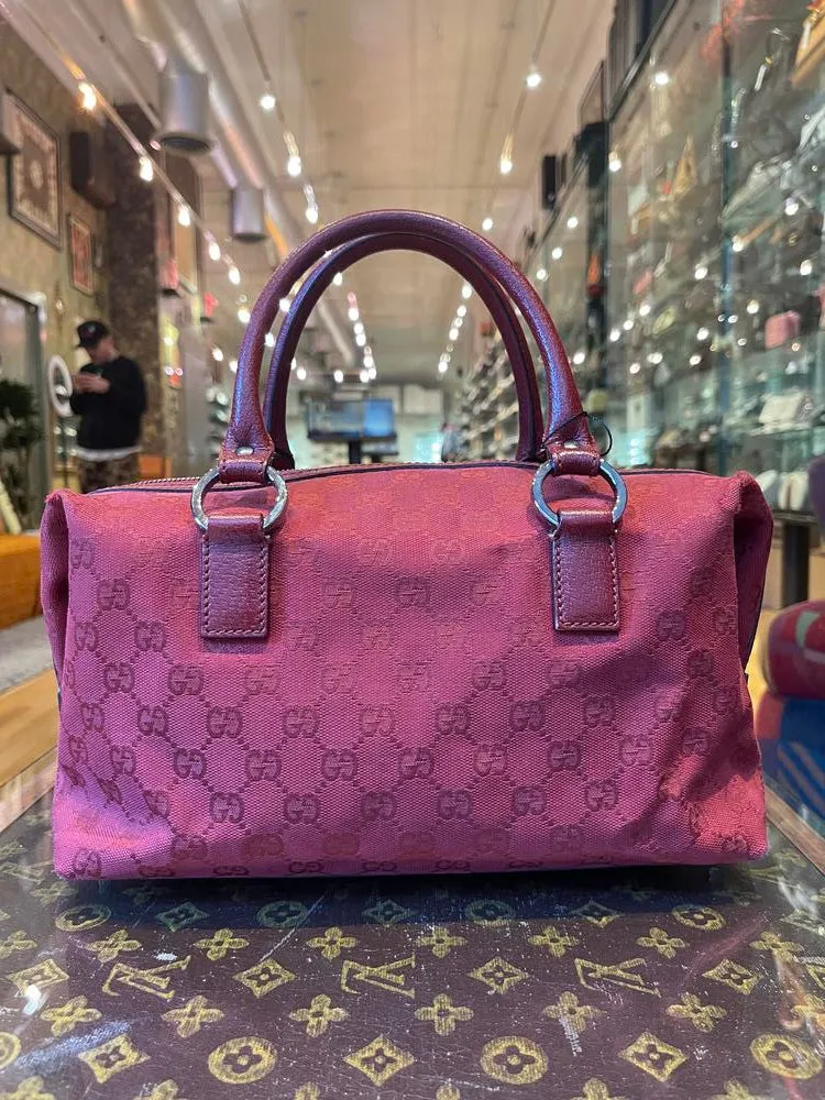 Gucci GG Red Mini Boston Handbag