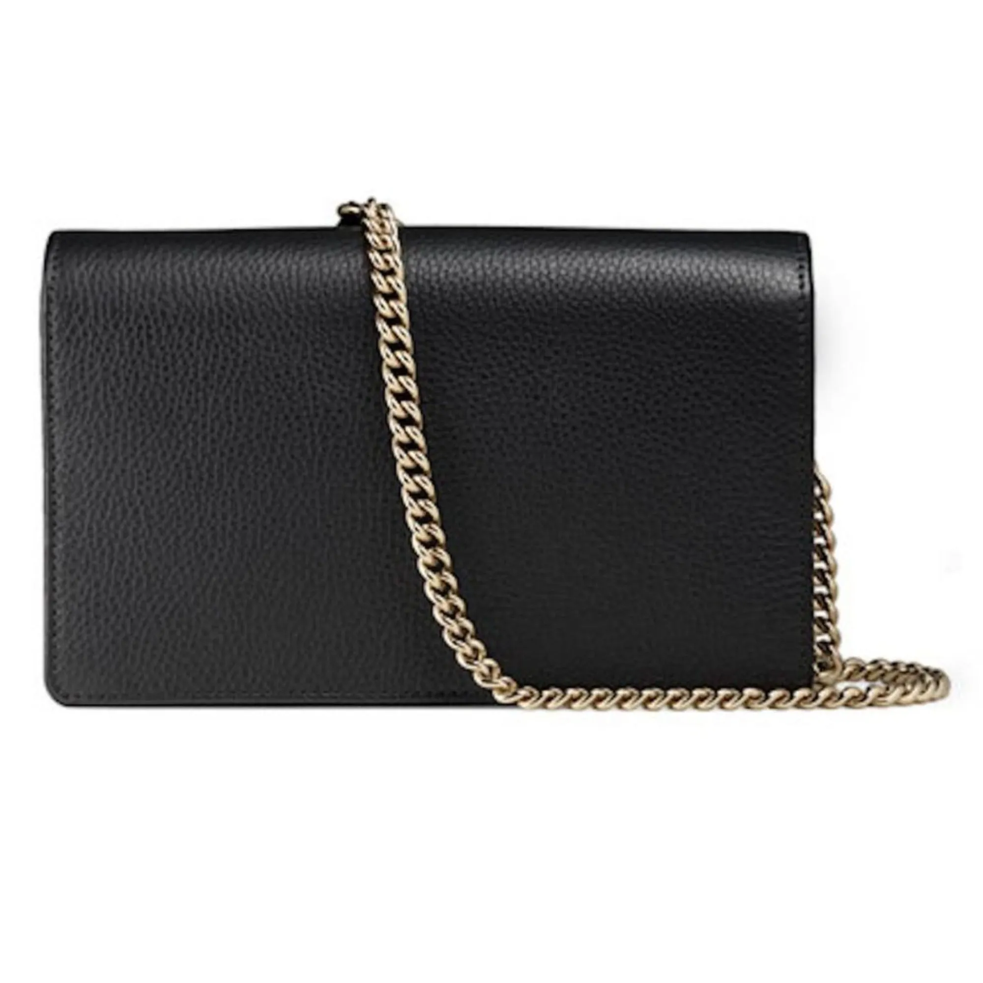 Gucci Soho Wallet on Chain Black Leather Cross Body Clutch Bag