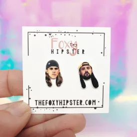 Jay and Silent Bob Stud Earrings