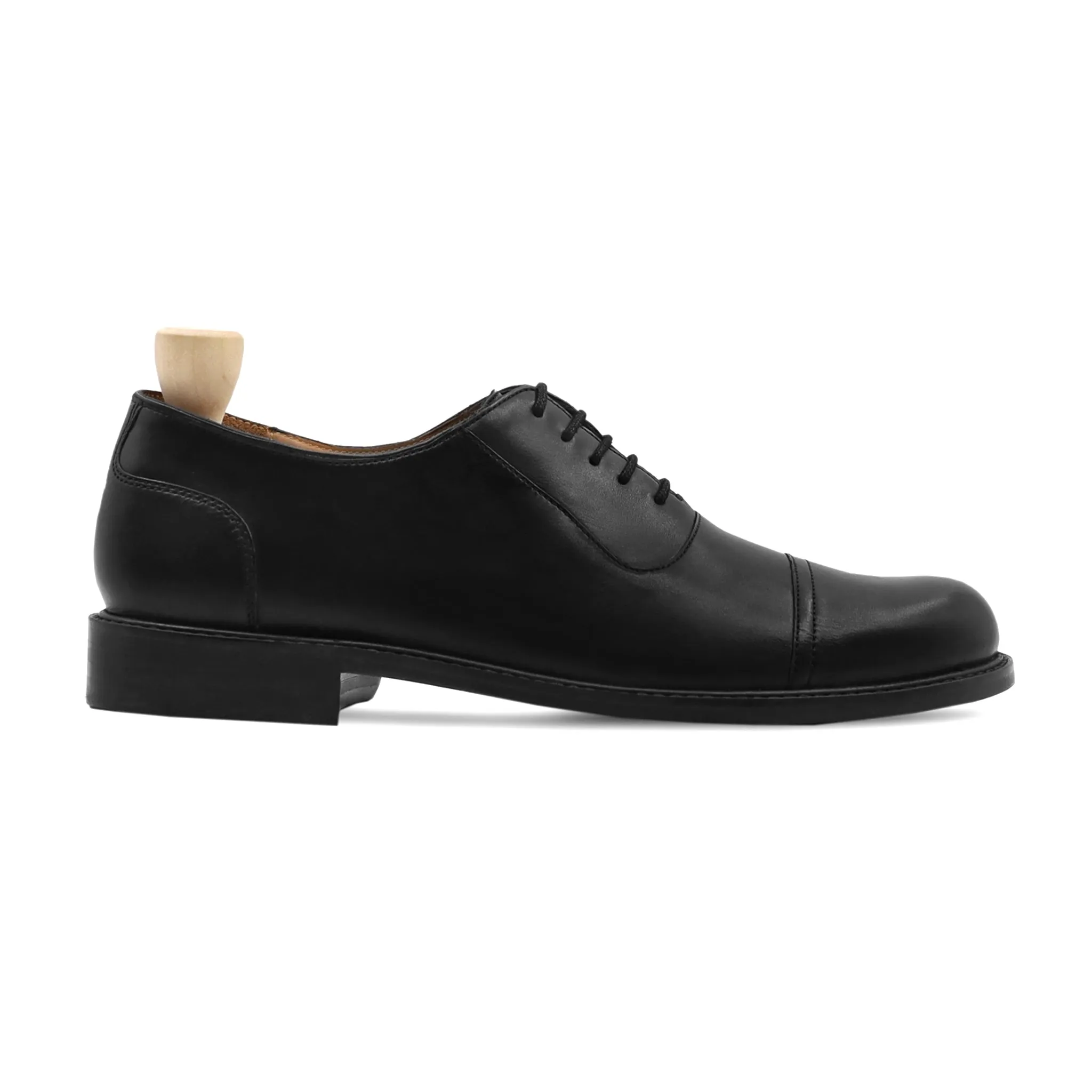 Kabul - Men's Black Calf Leather Oxford Shoe