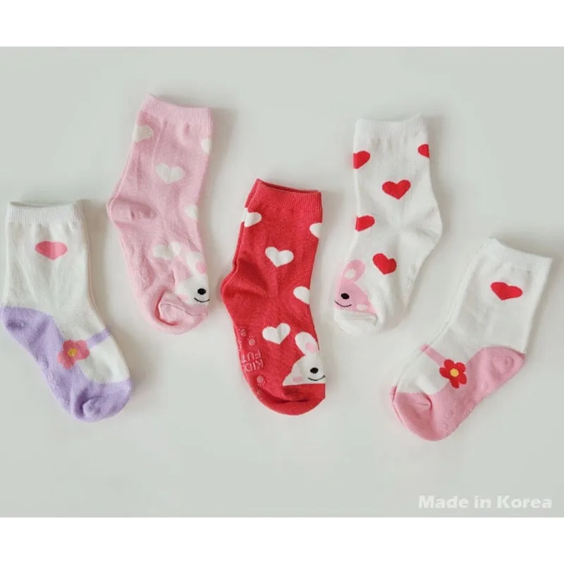 Kids Cotton Crew Socks Set-Sweet