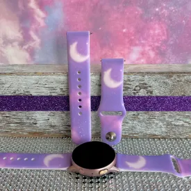 Lavender Sky Print Silicone Band For Samsung Watch