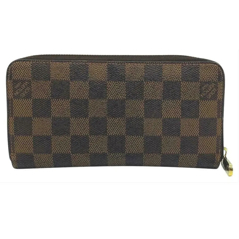 Louis Vuitton Brown Zippy Damier Ebene Wallet