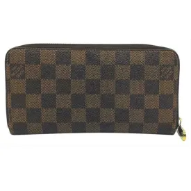 Louis Vuitton Brown Zippy Damier Ebene Wallet