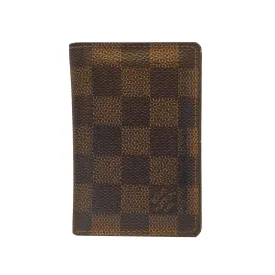 Louis Vuitton Damier Brown Canvas Small Bifold Pocket Organizer Wallet