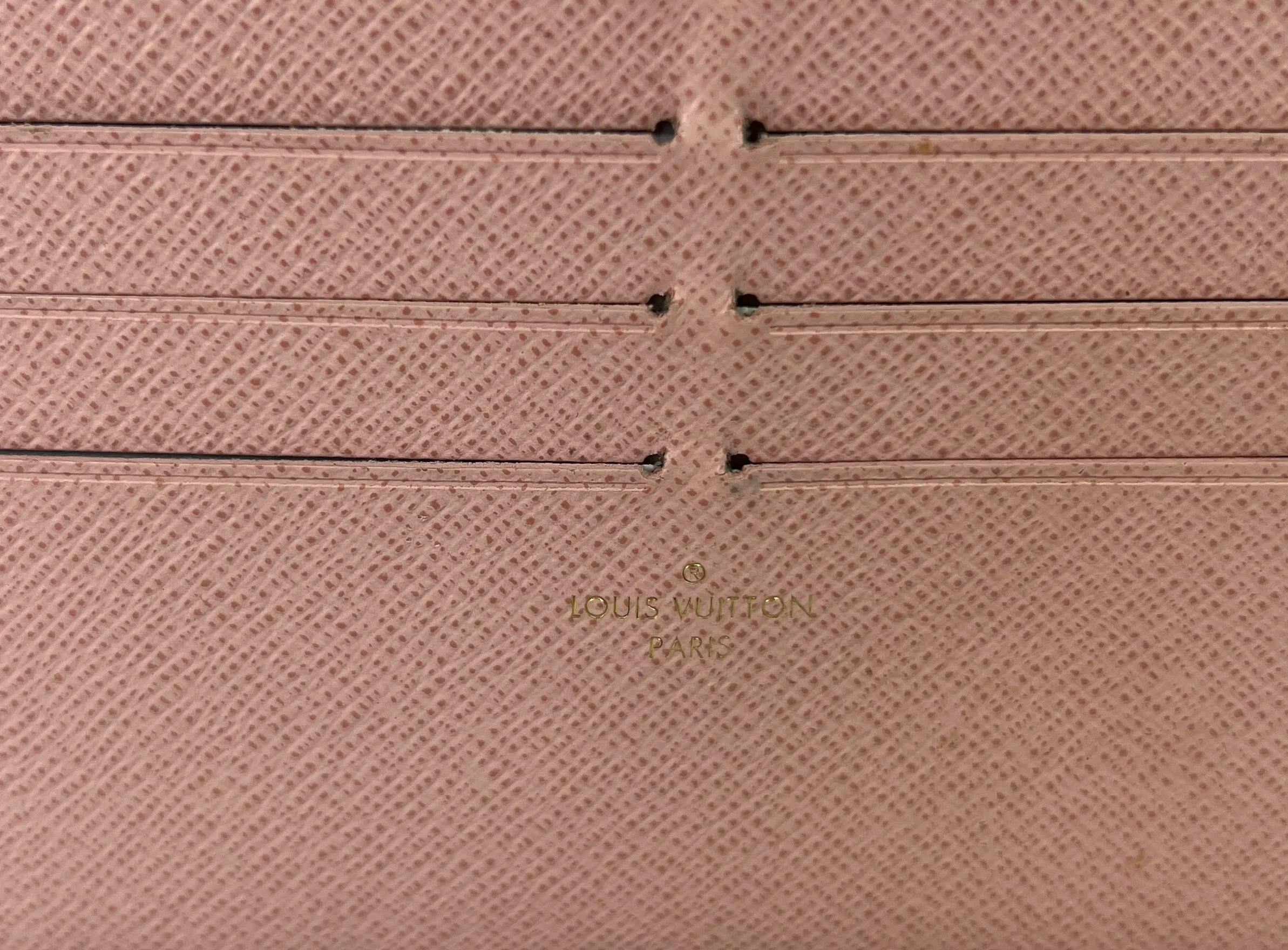 Louis Vuitton light pink leather Felicie card/bill insert