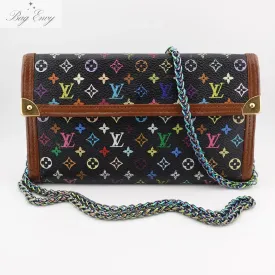 LOUIS VUITTON Multicolor Monogram International Wallet On Chain