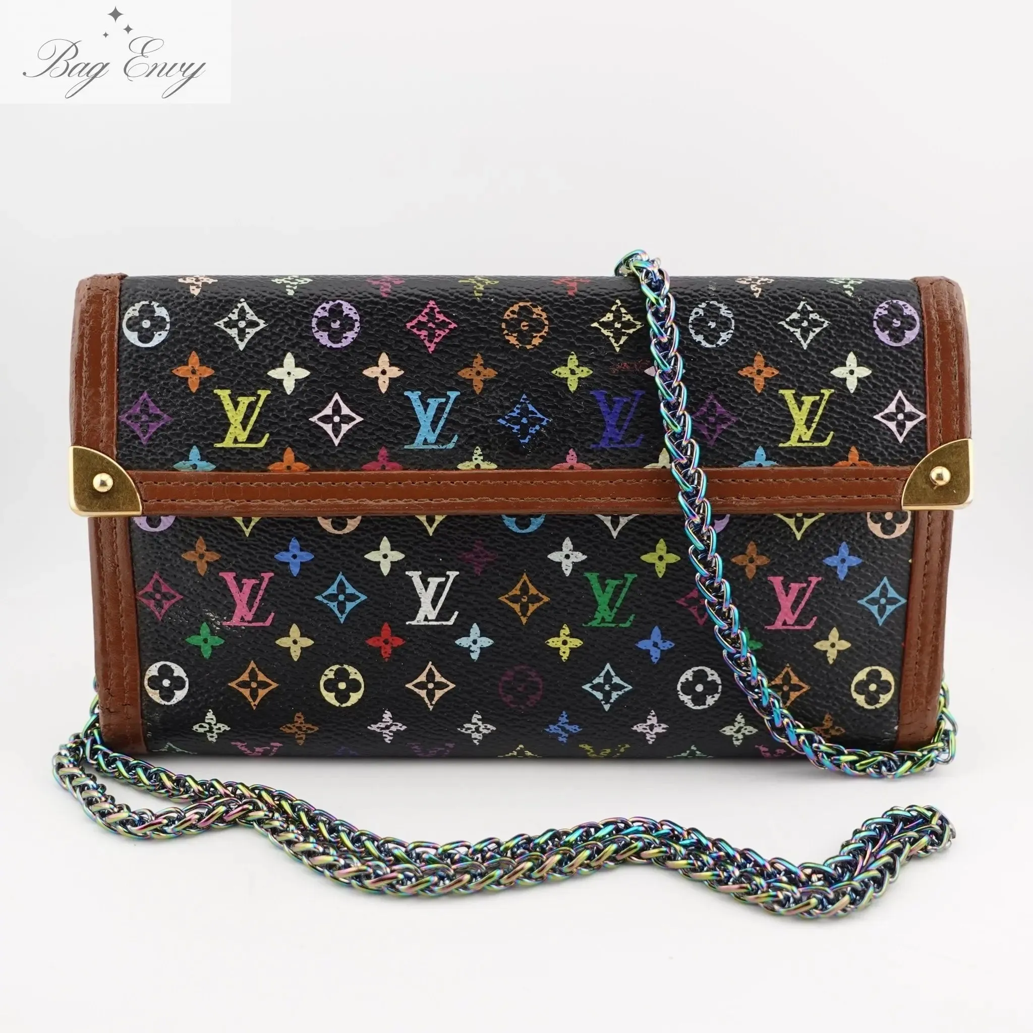 LOUIS VUITTON Multicolor Monogram International Wallet On Chain