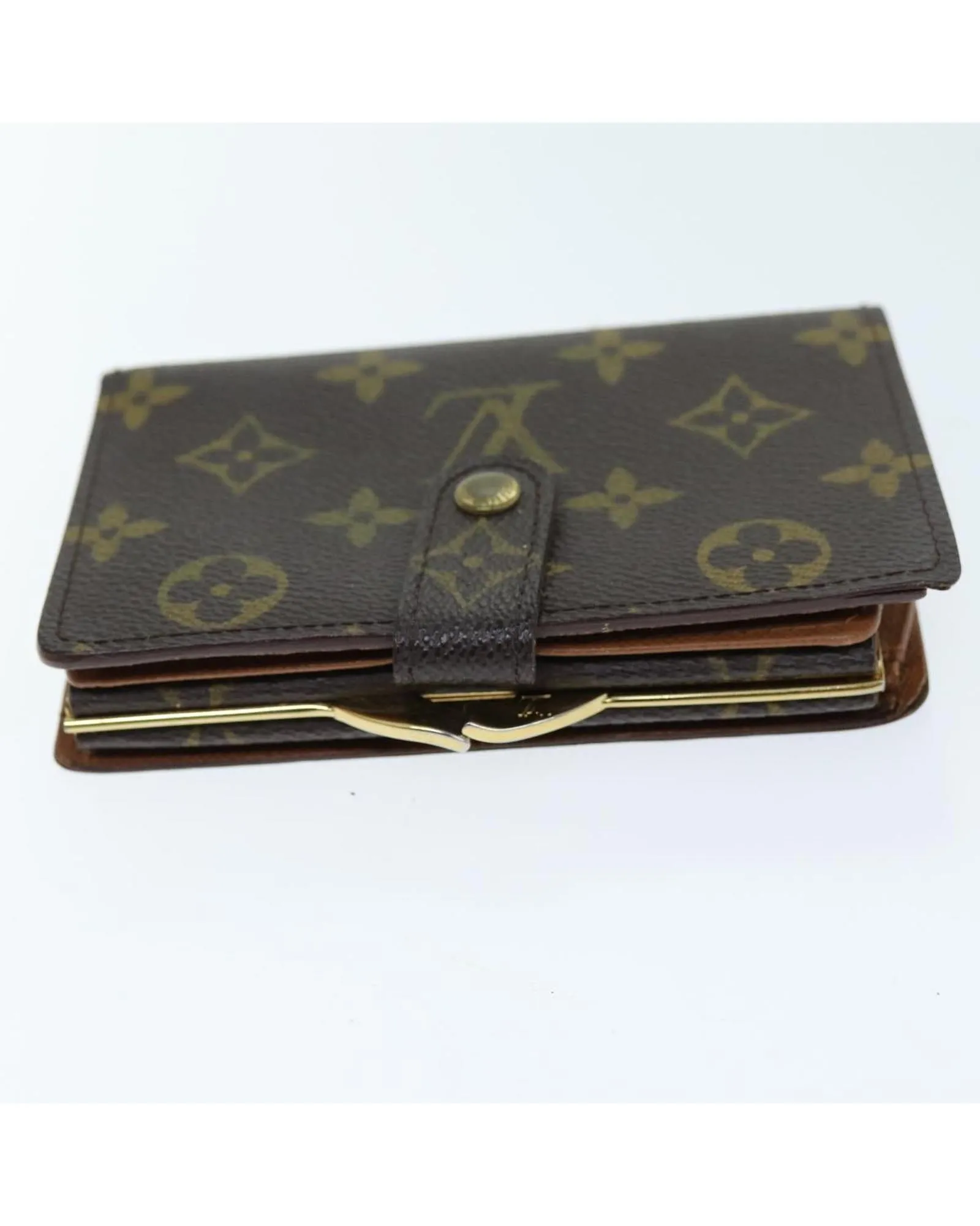 Monogram Bifold Wallet with Button Clasp - Used (Rank C)