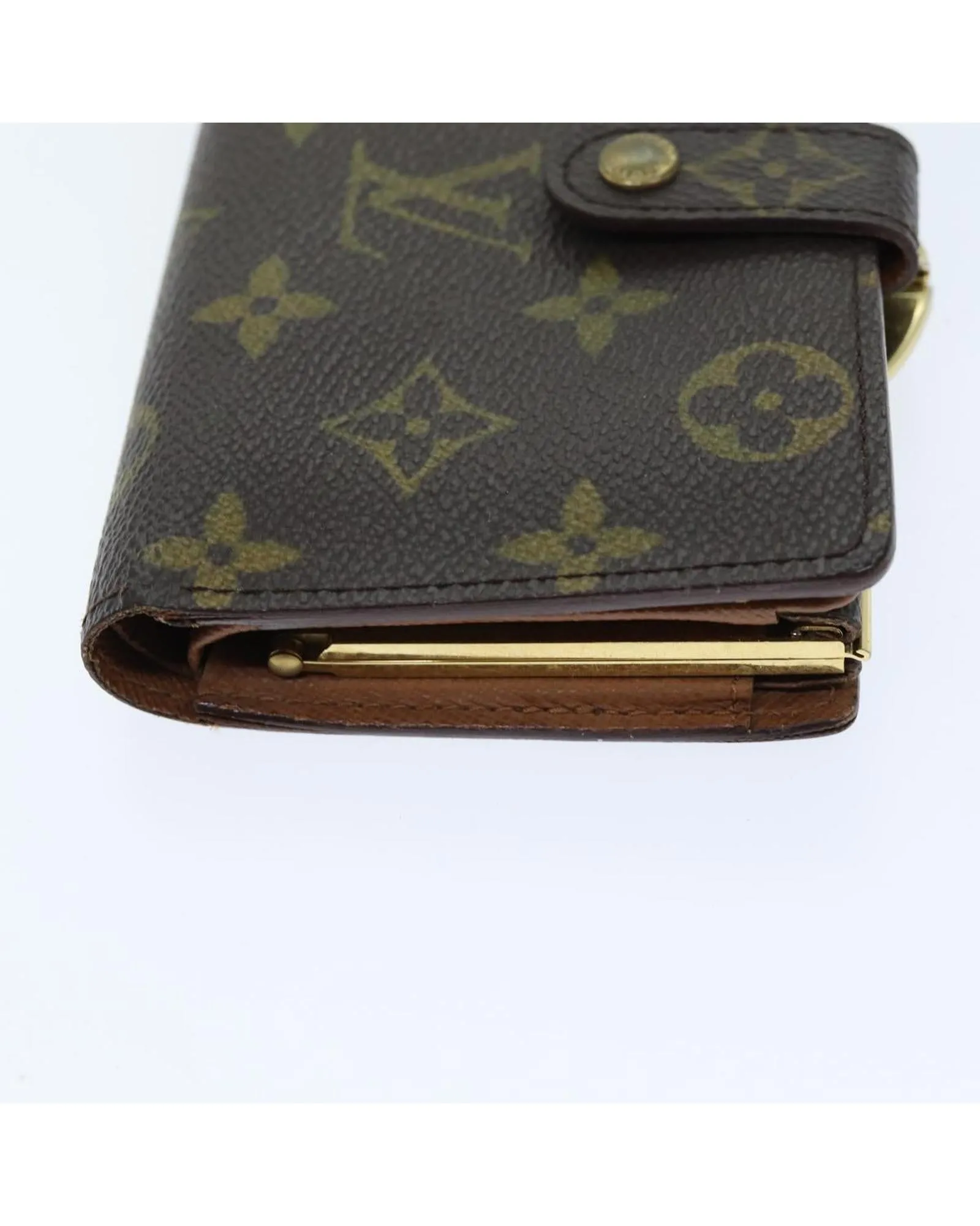 Monogram Bifold Wallet with Button Clasp - Used (Rank C)