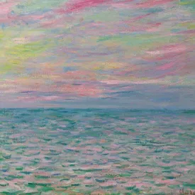 Oil Paint Silk Scarf| Sunset At Pourville Open Sea