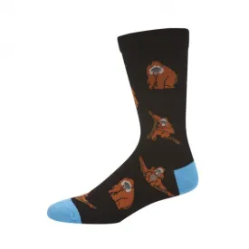 Orangutan Men's Bamboo Crew Socks