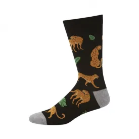 Savanna Cheetah Men's Bamboo Crew Socks