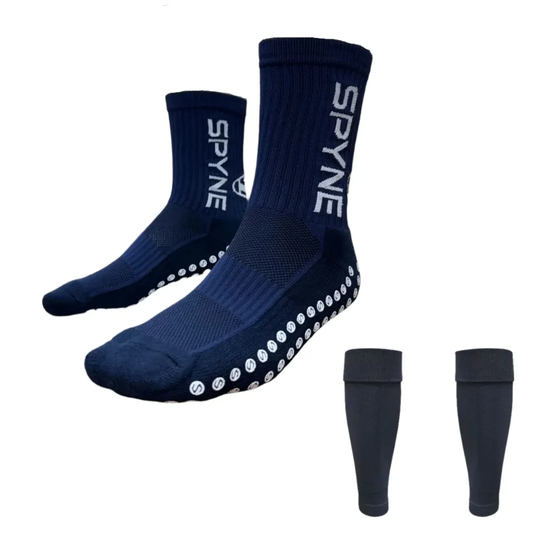 SPYNE Grip Sock/ Footless Sock Bundle- 2 Pack