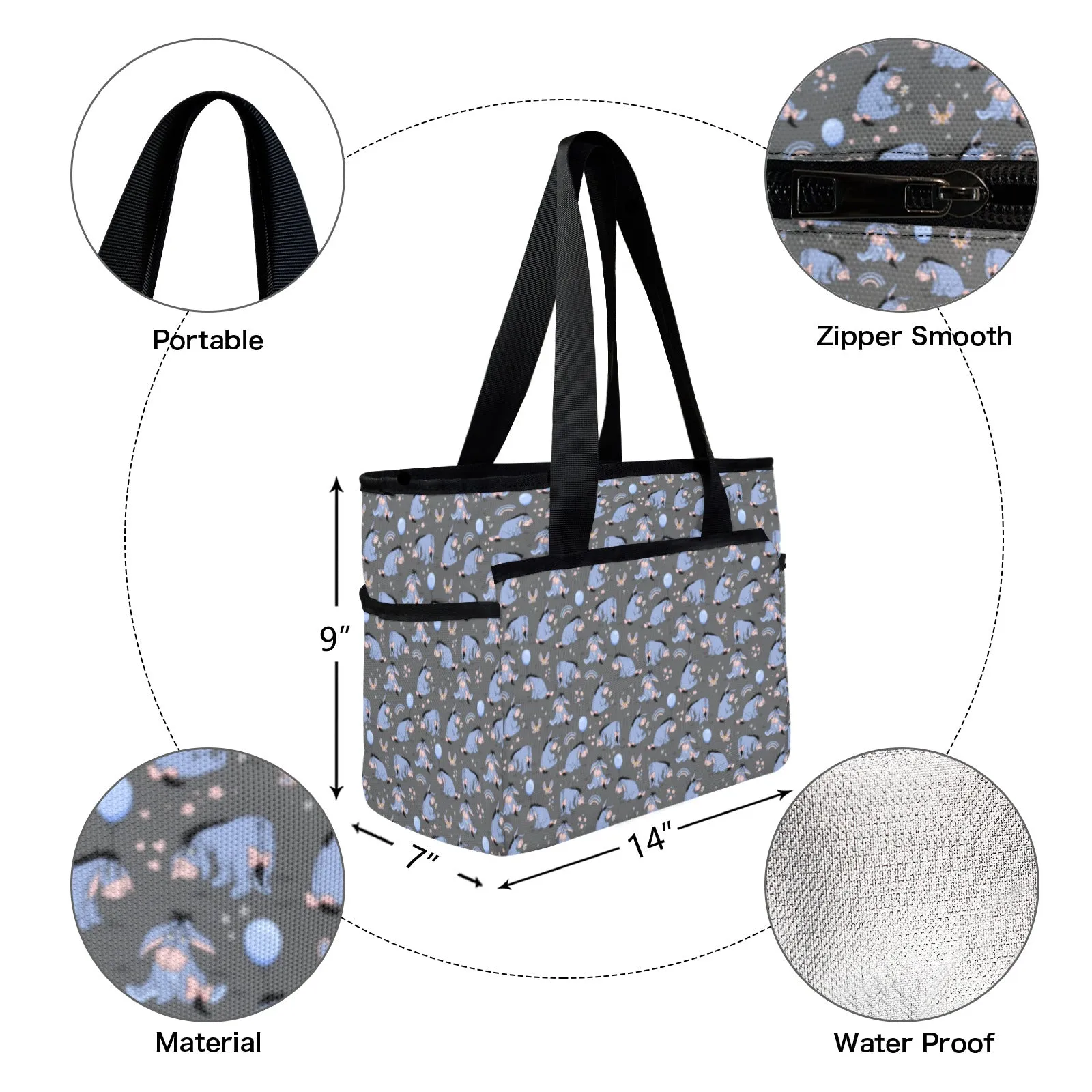 Thanks For Noticing Me Large Capacity Insulated Tote Bag