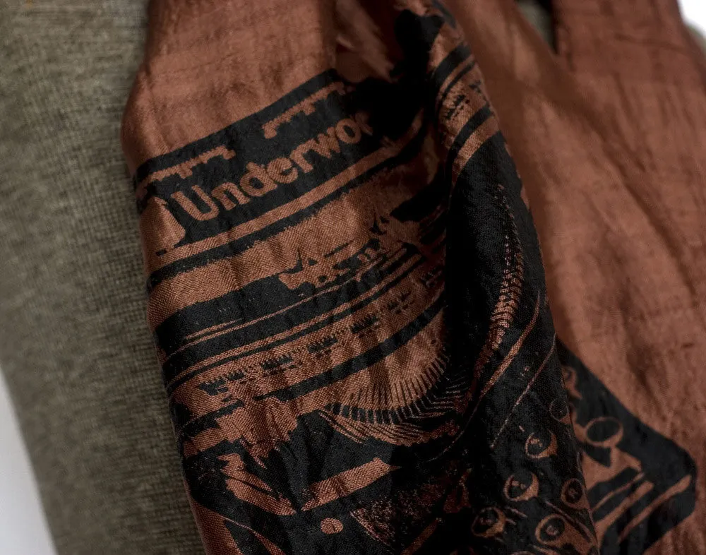 Typewriter Silk Scarf. Underwood Manual.