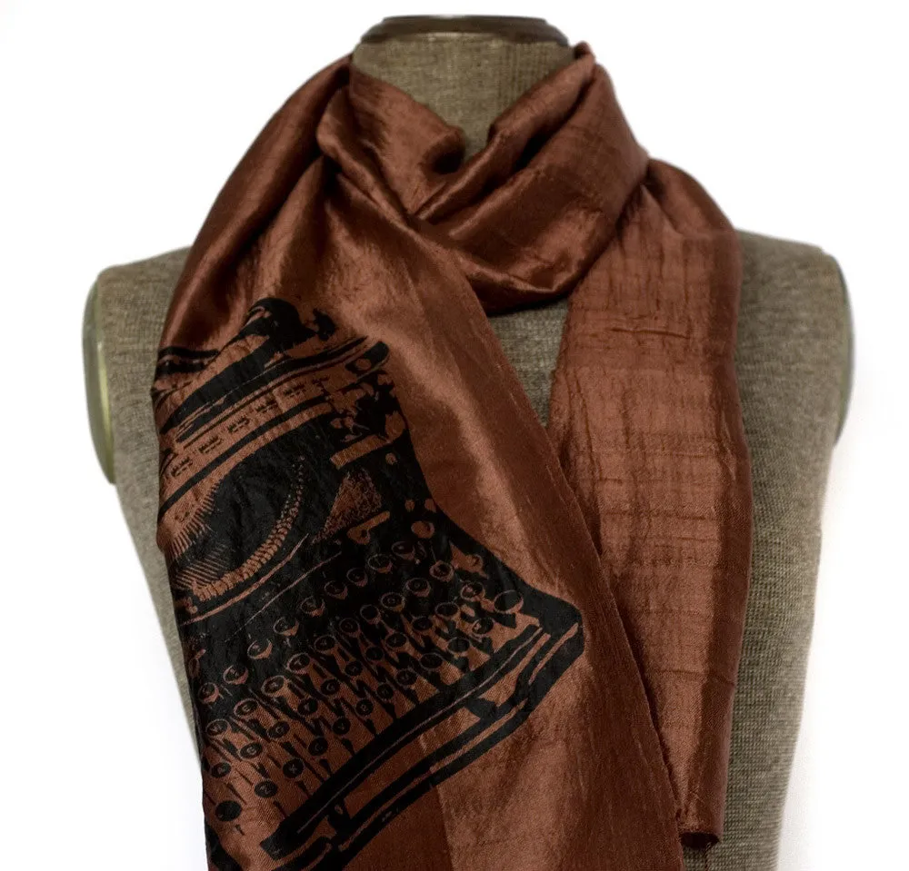 Typewriter Silk Scarf. Underwood Manual.