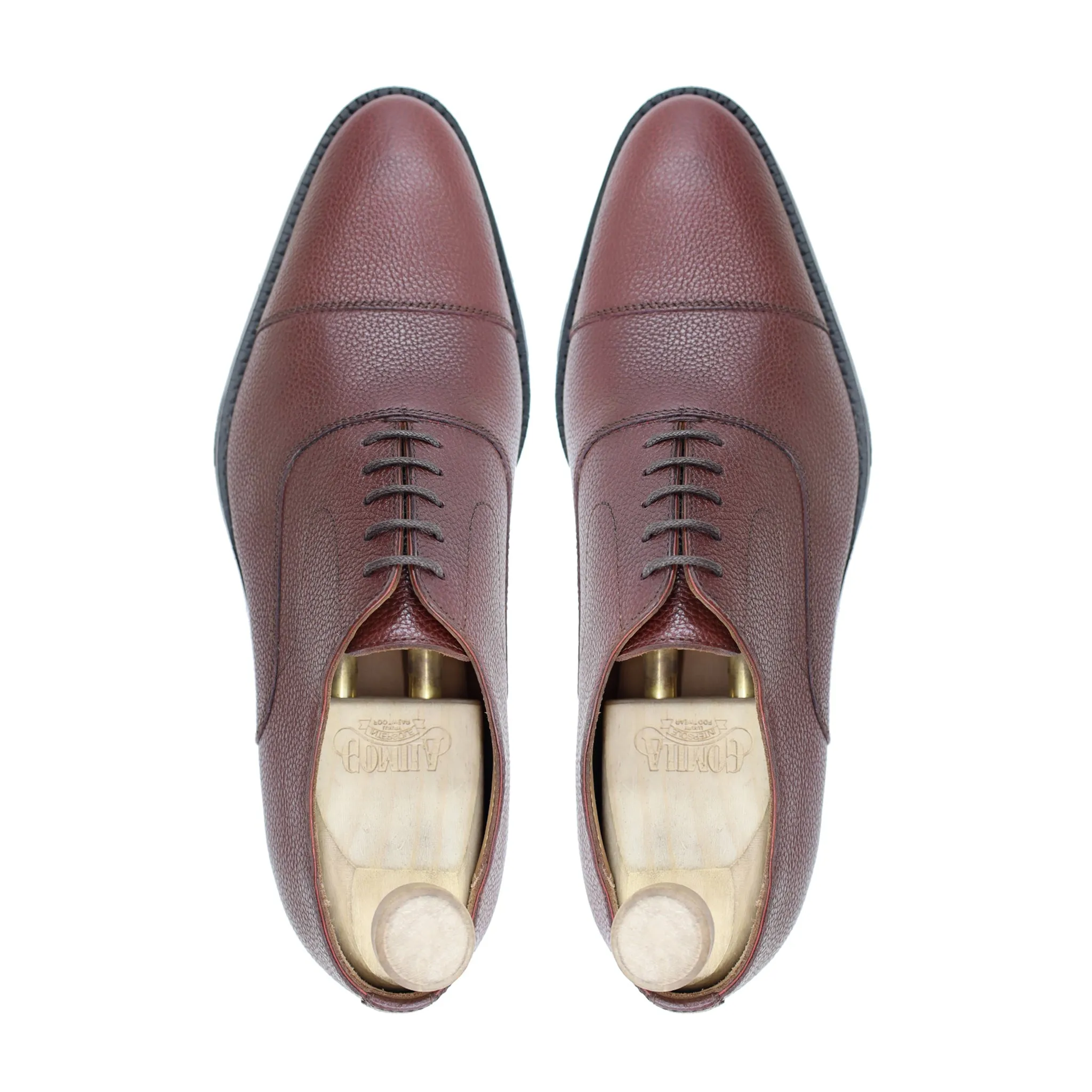 Warsaw - Men's Oxblood Pebble Grain Leather Oxford Shoe