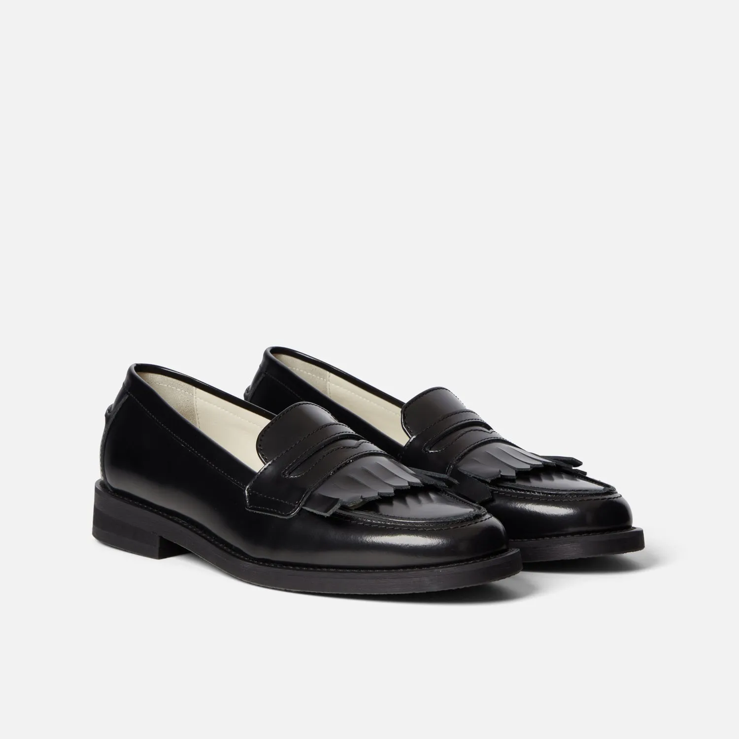 Wilde Black Fringe Penny Loafer - Women's