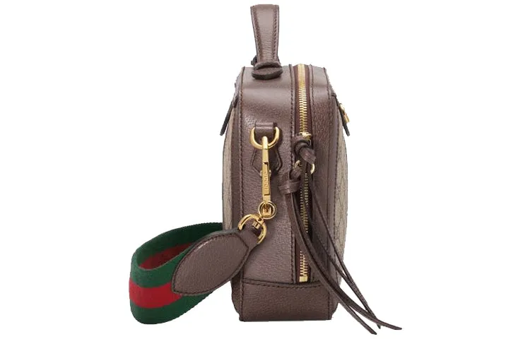 (WMNS) GUCCI Ophidia Logo Stripe Webbing Tassel Canvas handbag Small / Brown Retro Classic 550622-K05NG-8745